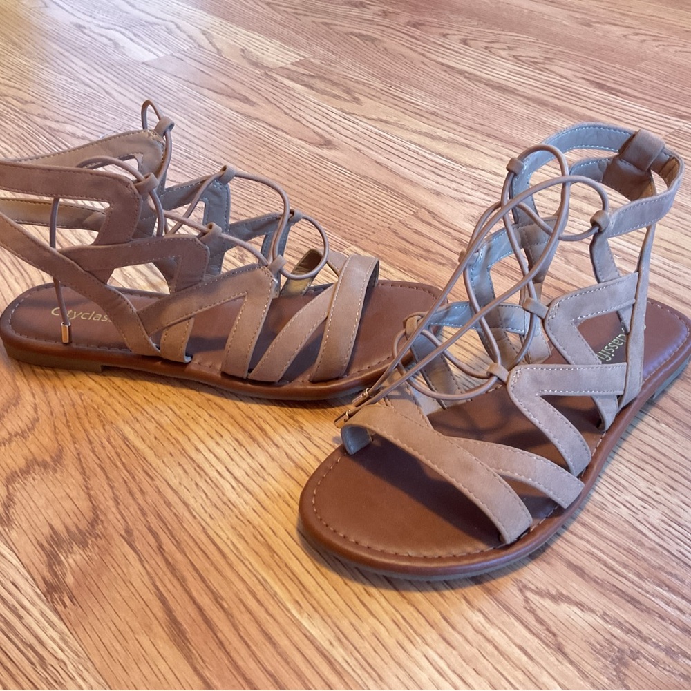 Corkys Women's Taupe Gladiator Sandals